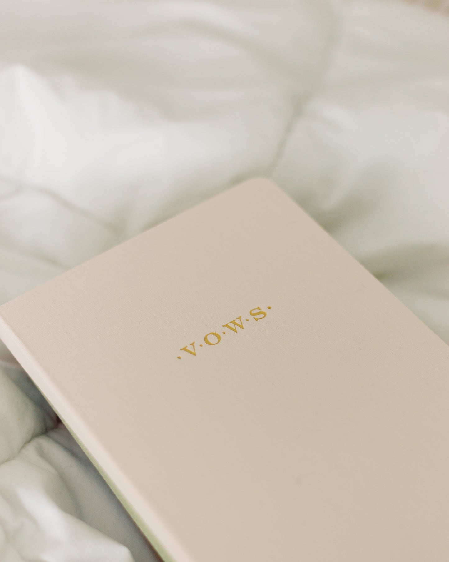 Wedding Vows Foil Embossed Linen Notebook | Neutral Hues