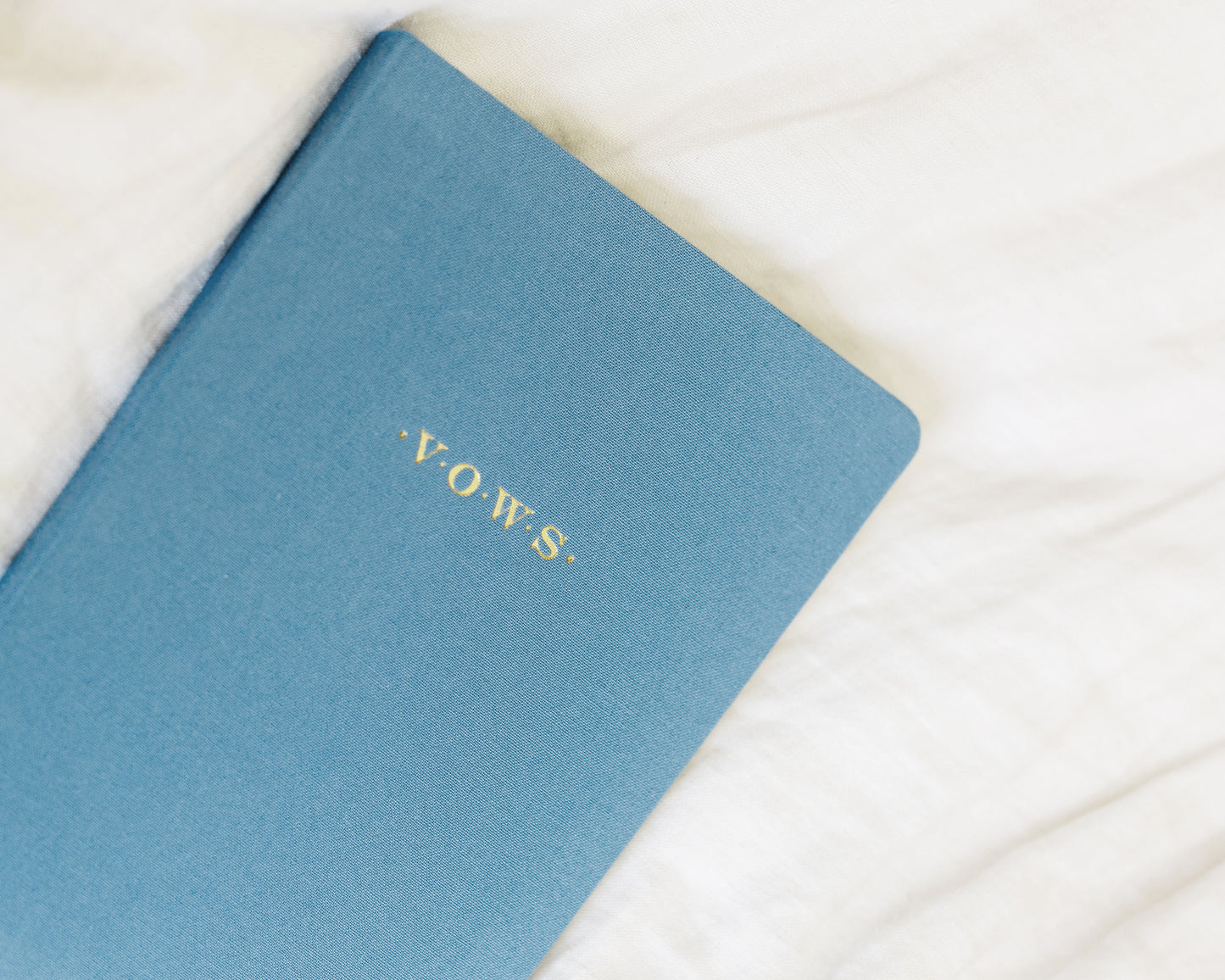 Wedding Vows Foil Embossed Linen Notebook | Soft Vintage Hues