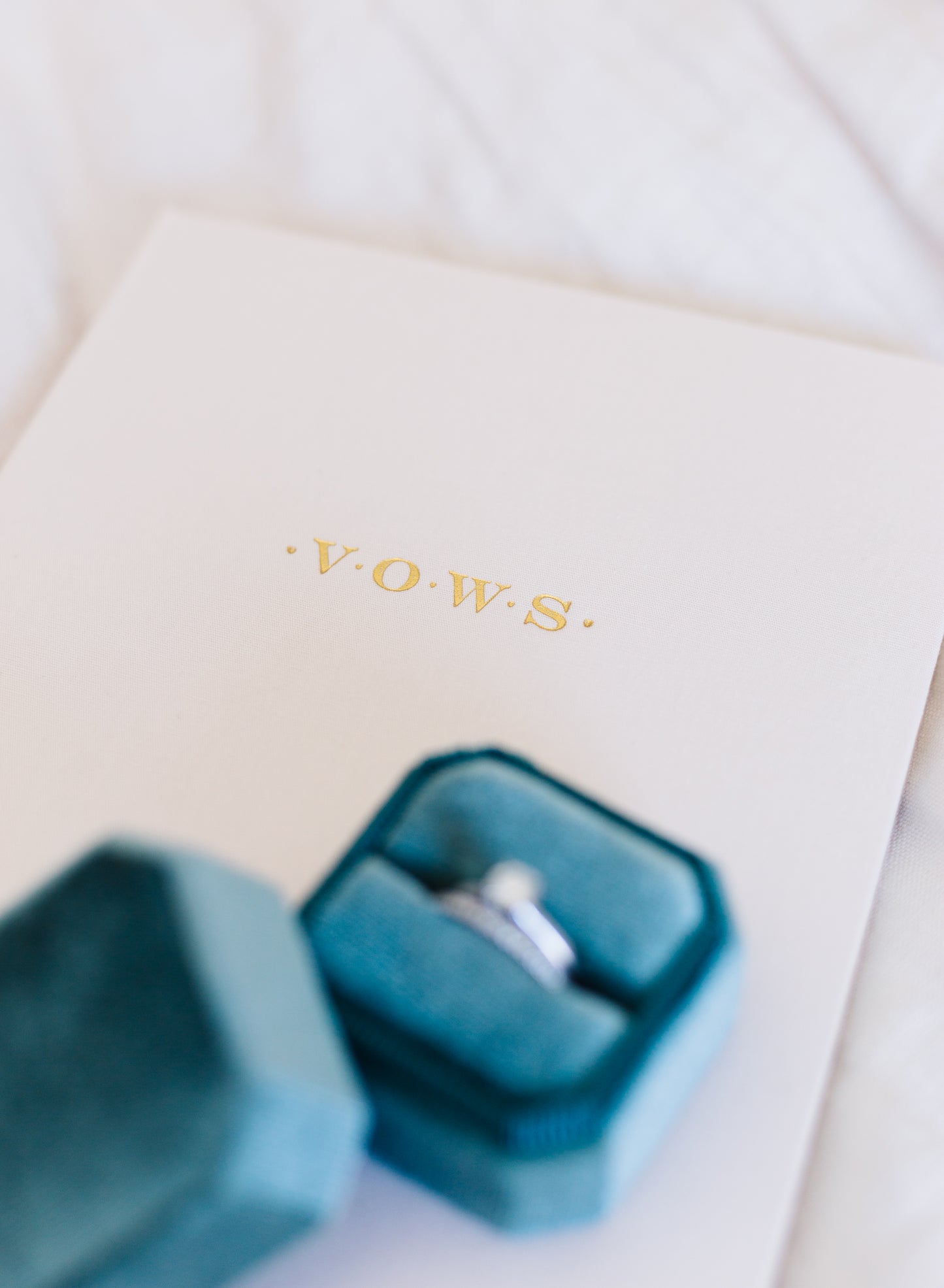 Wedding Vows Foil Embossed Linen Notebook | Neutral Hues