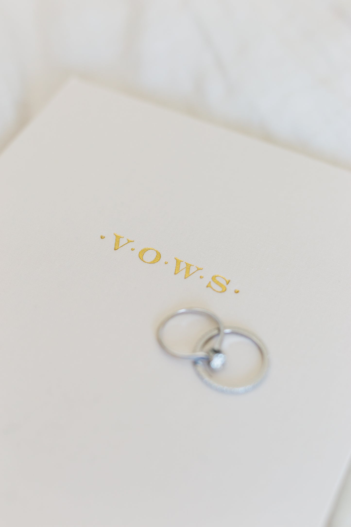 Wedding Vows Foil Embossed Linen Notebook | Neutral Hues