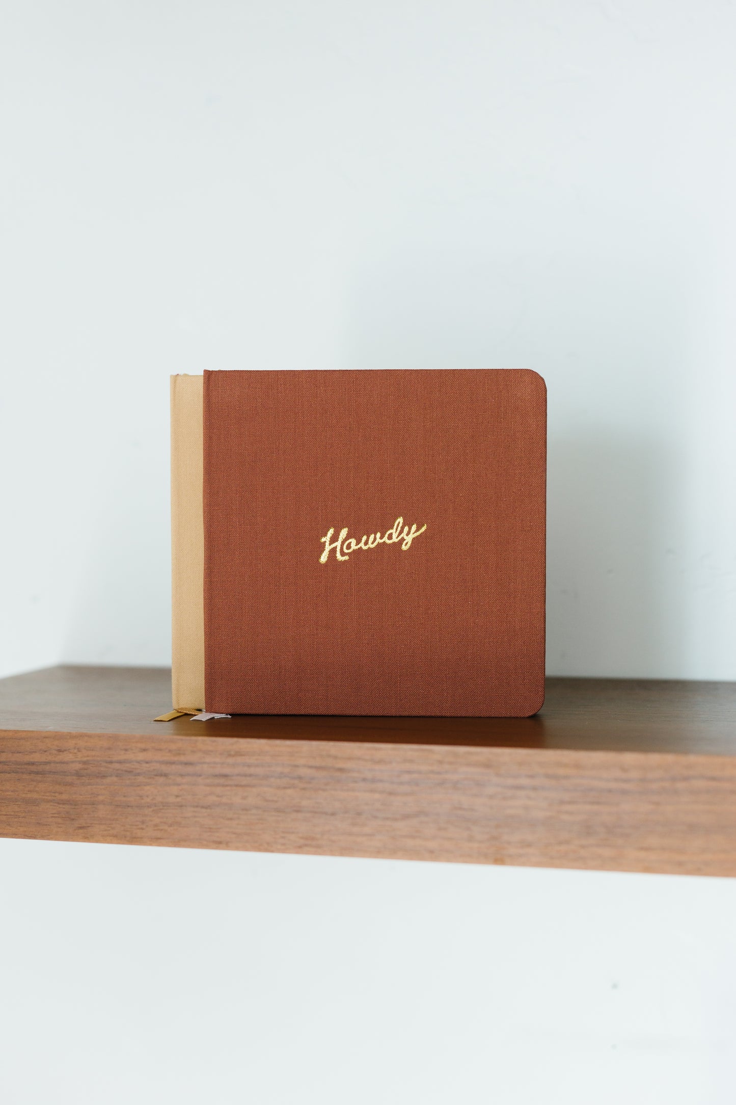 Howdy Foil Embossed Square Linen Notebook