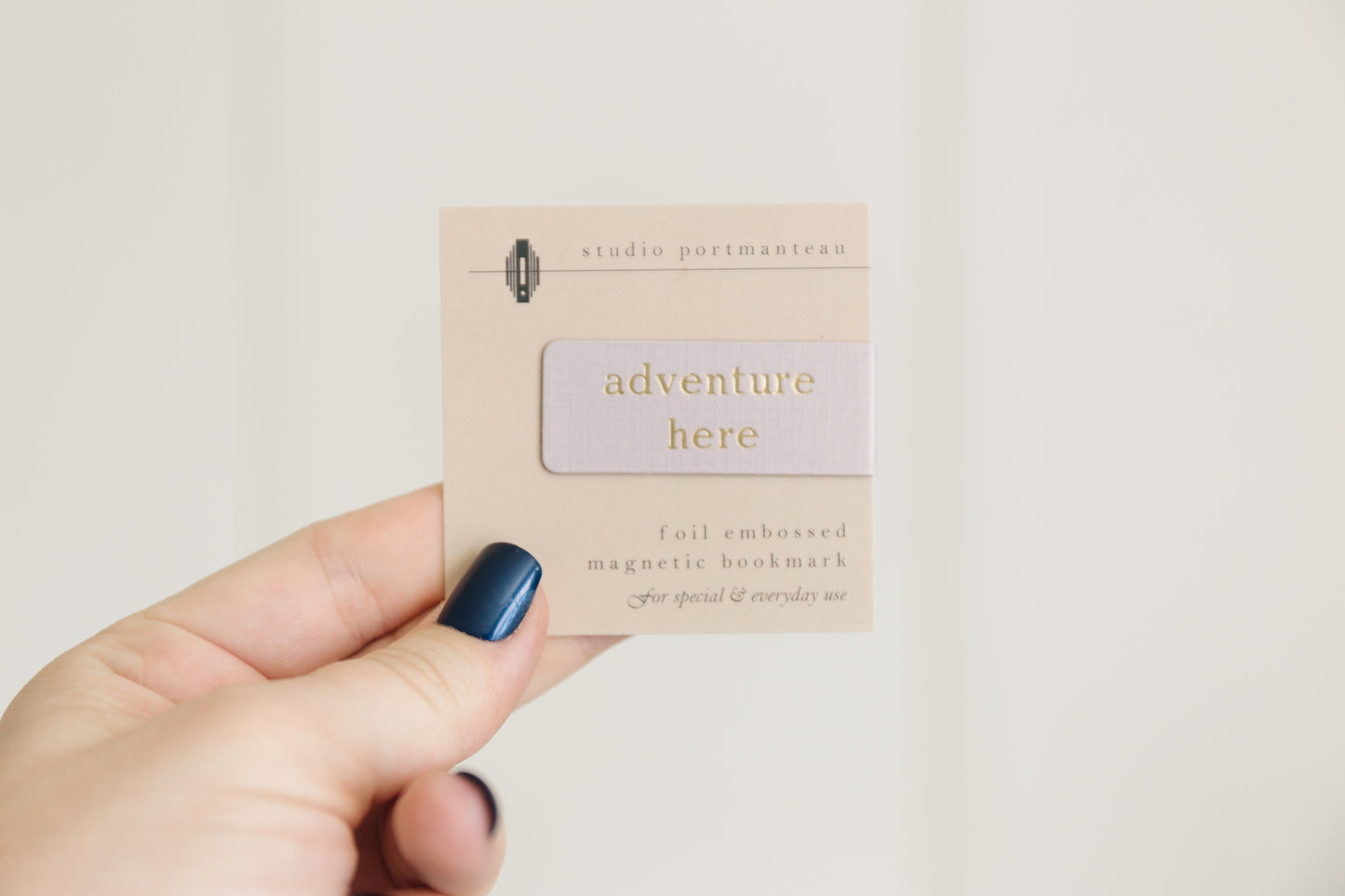 Adventure Here Embossed Magnetic Bookmark