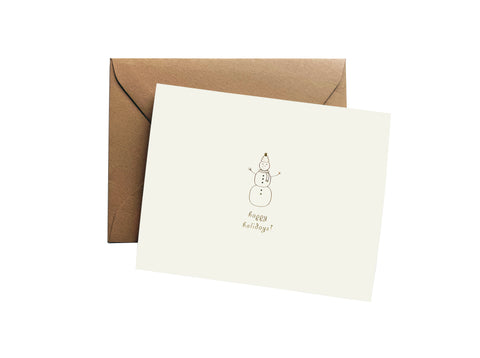 Snowman Hug Greeting Card - Studio Portmanteau