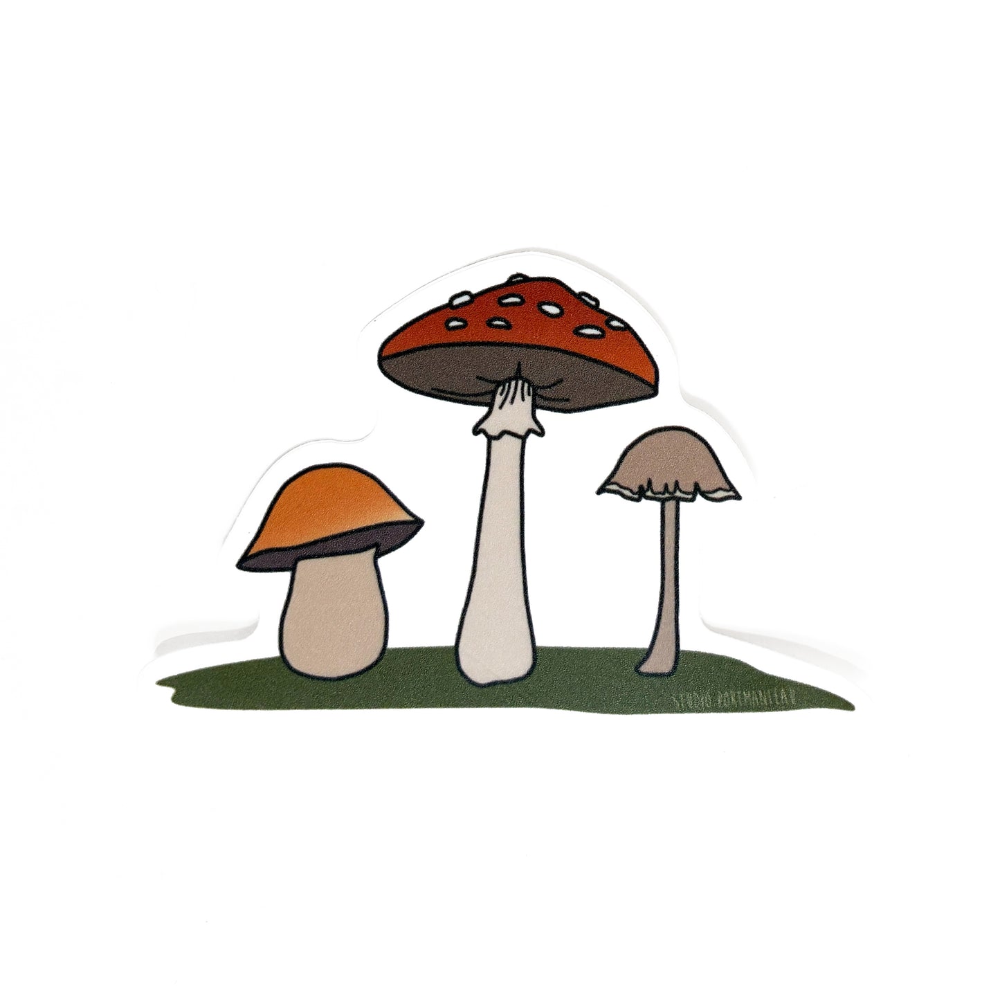 Mushroom Trio Vinyl Sticker