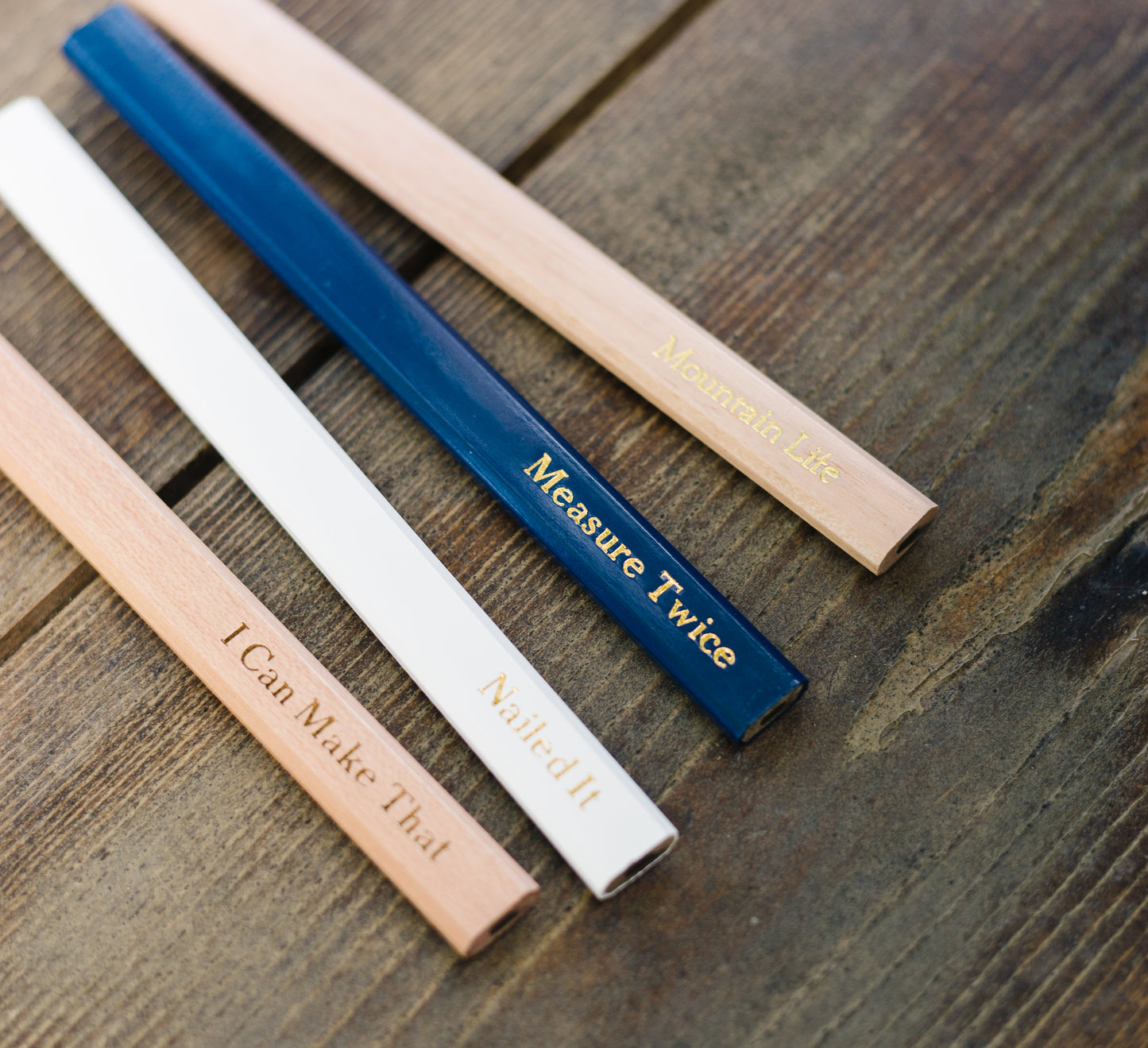 Custom Text Foil Embossed Carpenter Pencils