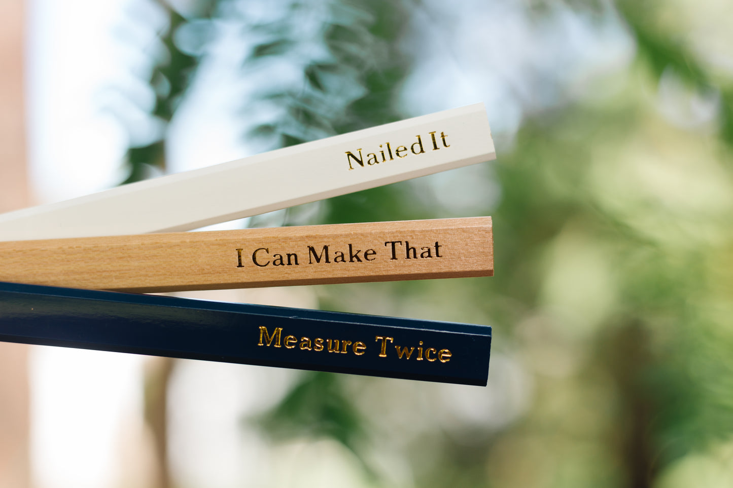 Custom Text Foil Embossed Carpenter Pencils