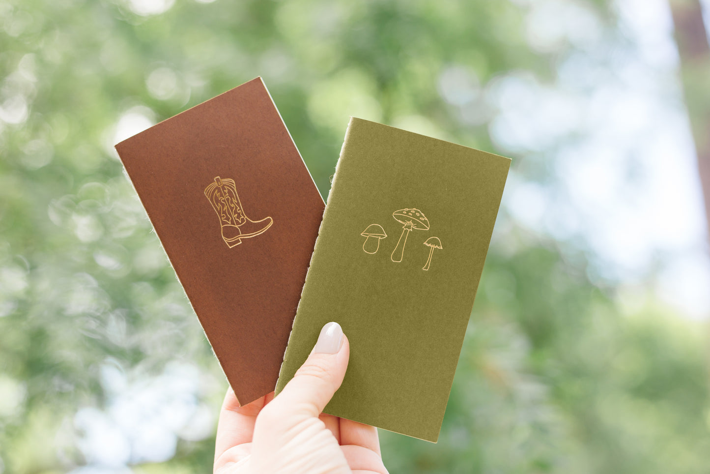 Mushroom Trio Mini Saddle Stitch Notebook
