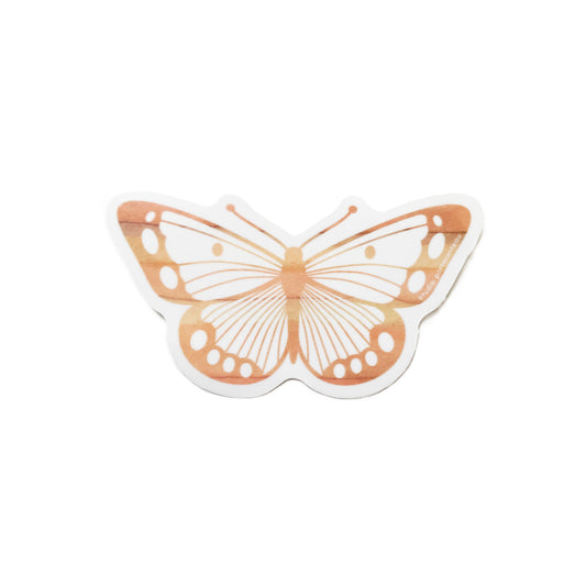 Terracotta Butterfly Vinyl Sticker