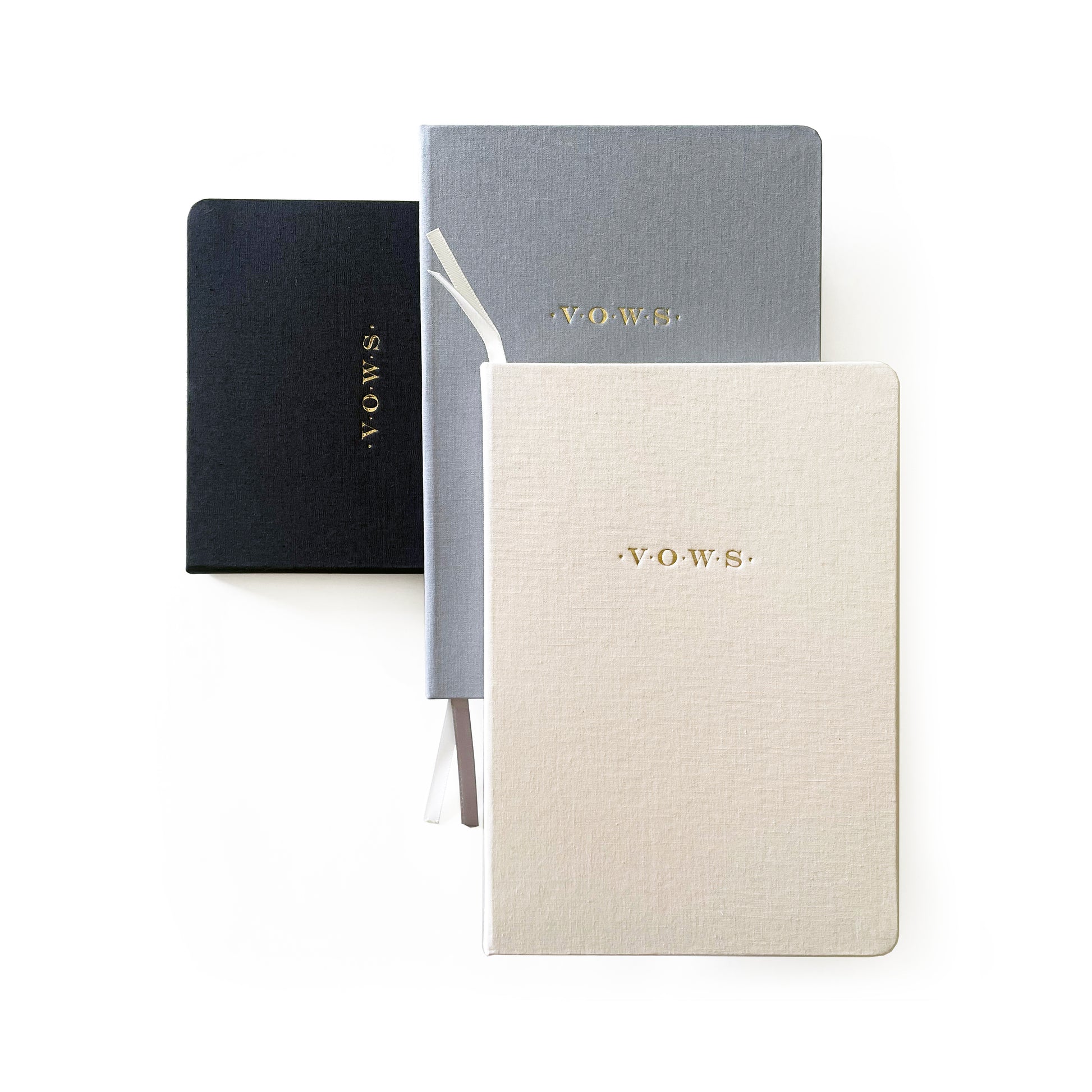 Wedding Vows Foil Embossed Linen Notebook - Studio Portmanteau