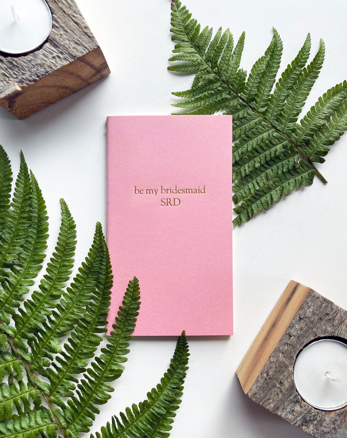 Custom Text Foil Embossed Mini Saddle Stitch Notebook - Studio Portmanteau