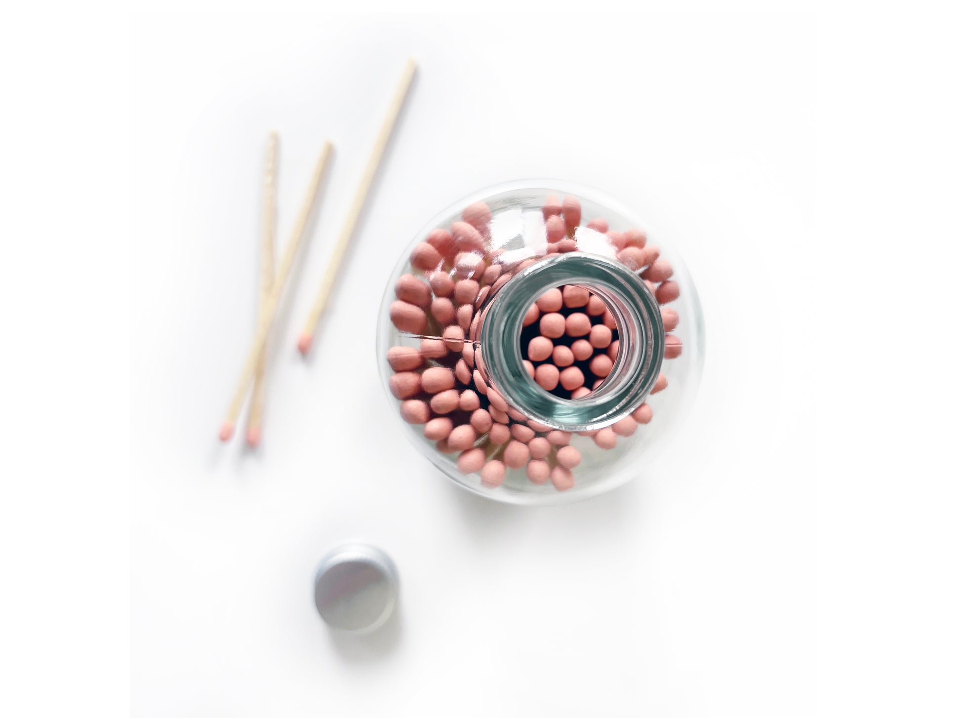 Blush Pink 4" Candle Match Jar - Studio Portmanteau