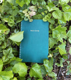 Custom Text Foil Embossed Large Forest Green Hardcover Notebook - Studio Portmanteau