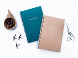 Custom Text Foil Embossed Large Kraft Spiral Notebook - Studio Portmanteau