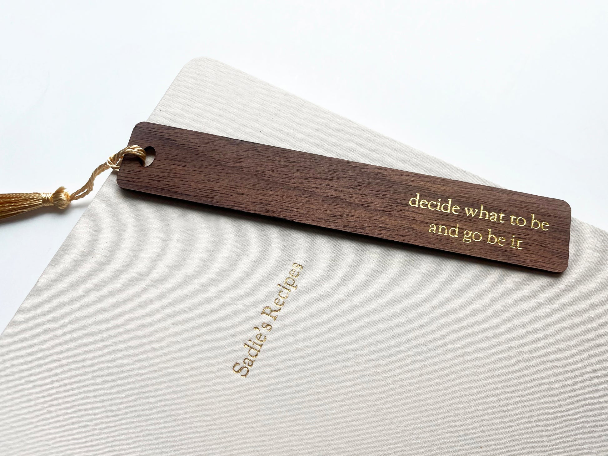 Custom Text Foil Embossed Linen Notebook - Studio Portmanteau
