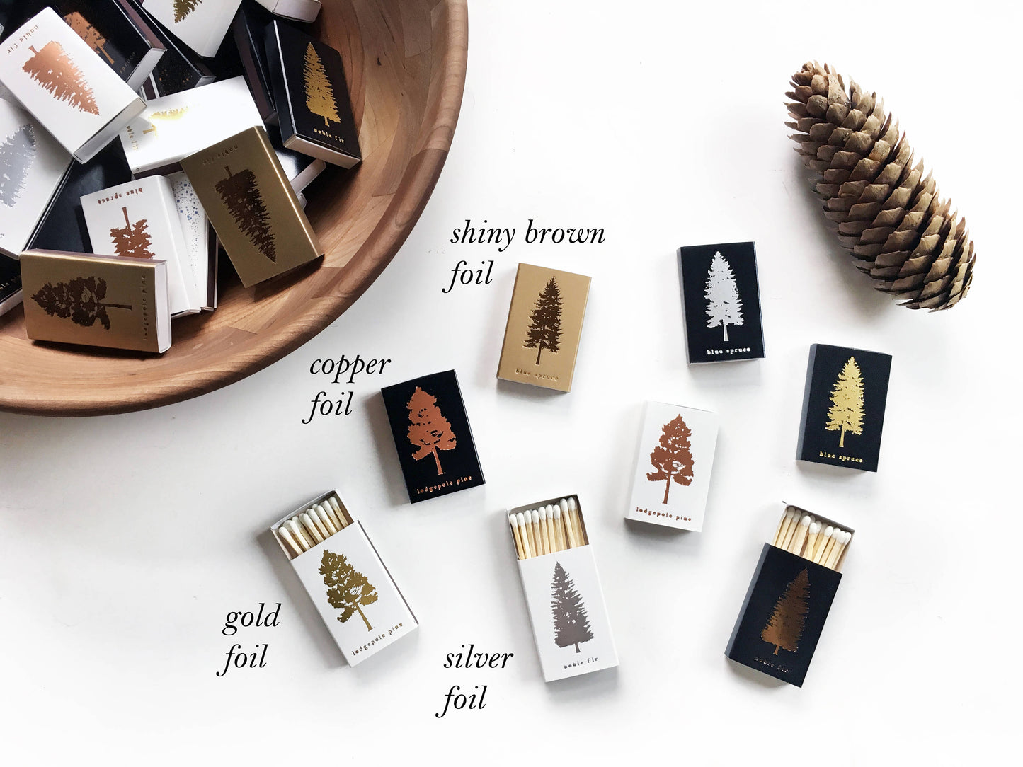 Blue Spruce Tree Matchbox - Studio Portmanteau