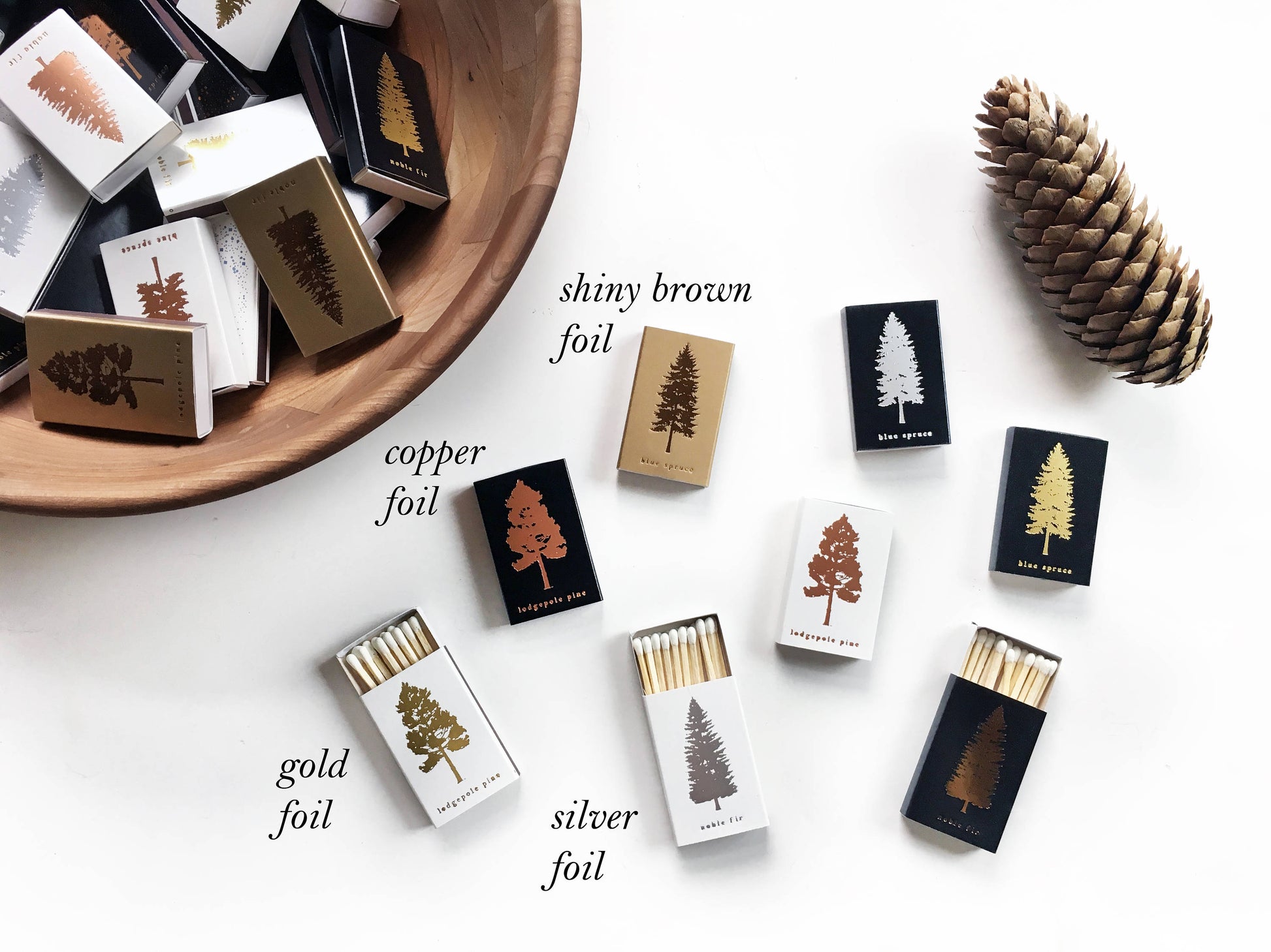 Blue Spruce Tree Matchbox - Studio Portmanteau