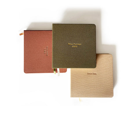 Foil Stamped Linen Notebooks