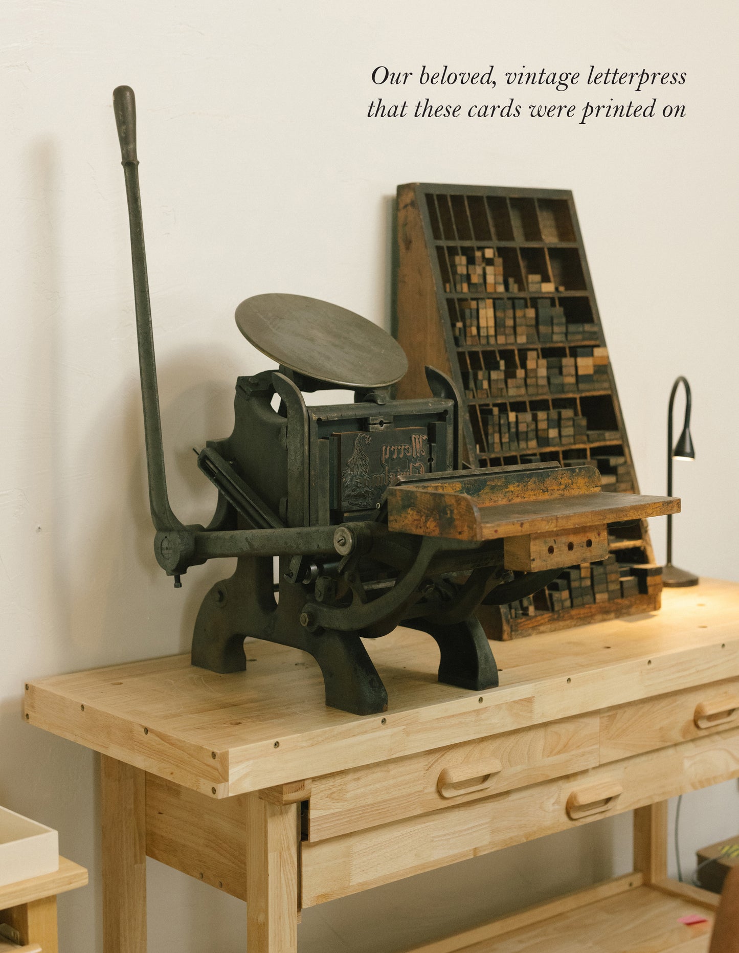 Snow Capped Mountains Letterpress Greeting Card