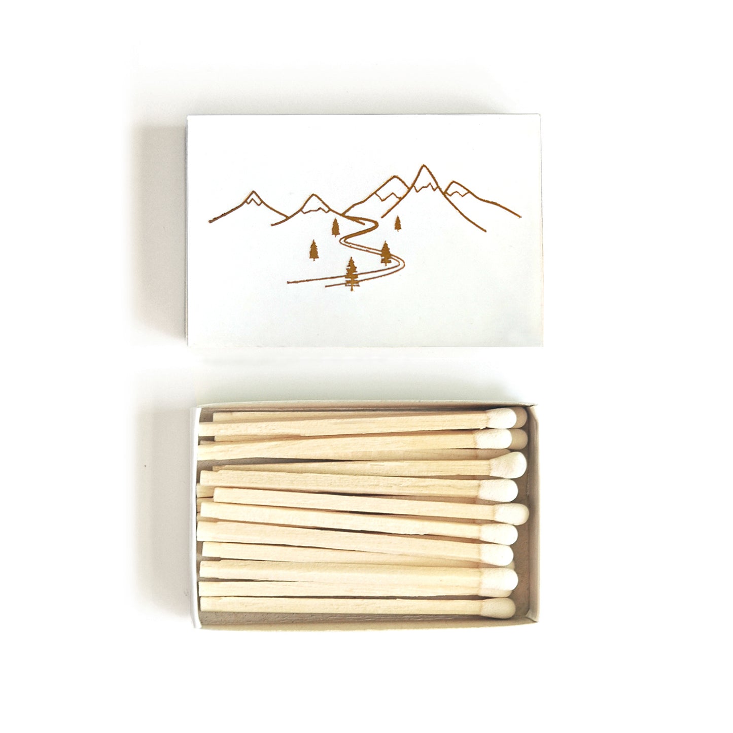 Snow Capped Mountains Matchbox | Hygge Gift | Cozy Candle Tool