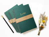 Gardening Notebook, Spiral Bound & Foil Embossed in Gold - Studio Portmanteau