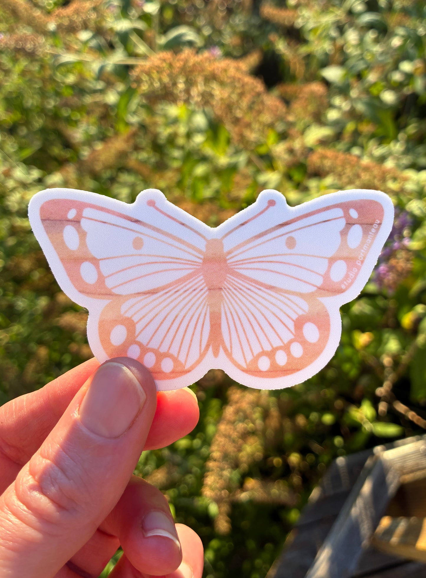 Terracotta Butterfly Vinyl Sticker