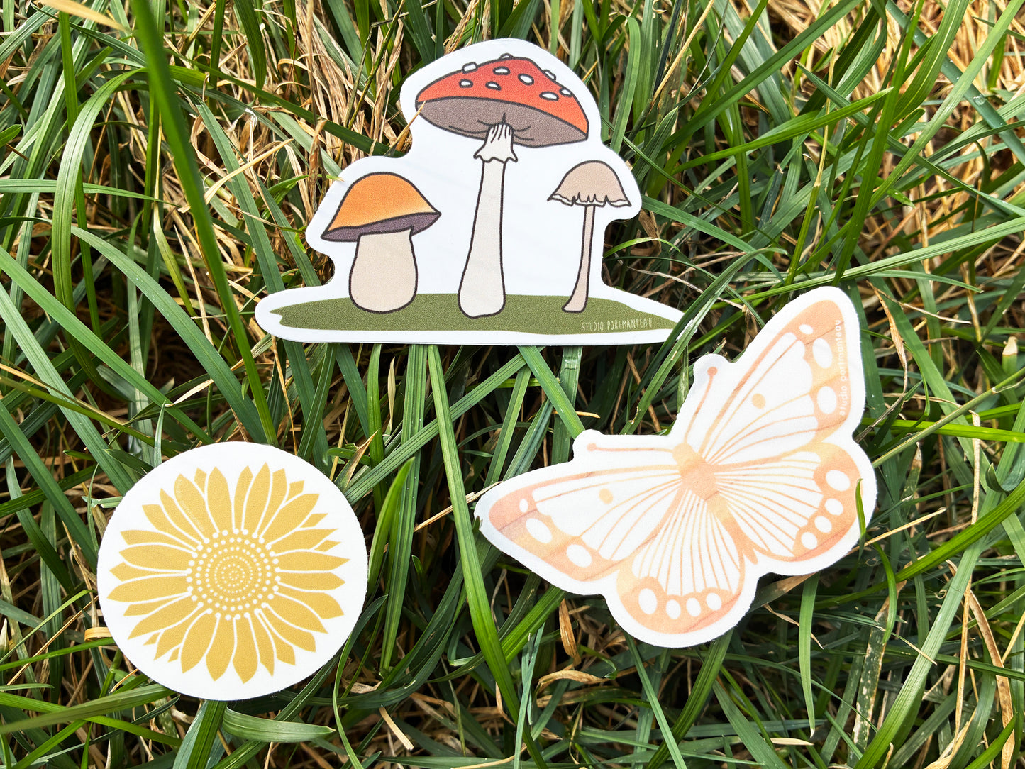 Terracotta Butterfly Vinyl Sticker