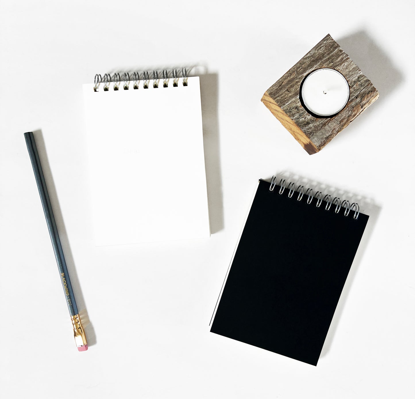 Medium Black, White, or Kraft Top Spiral Notebook