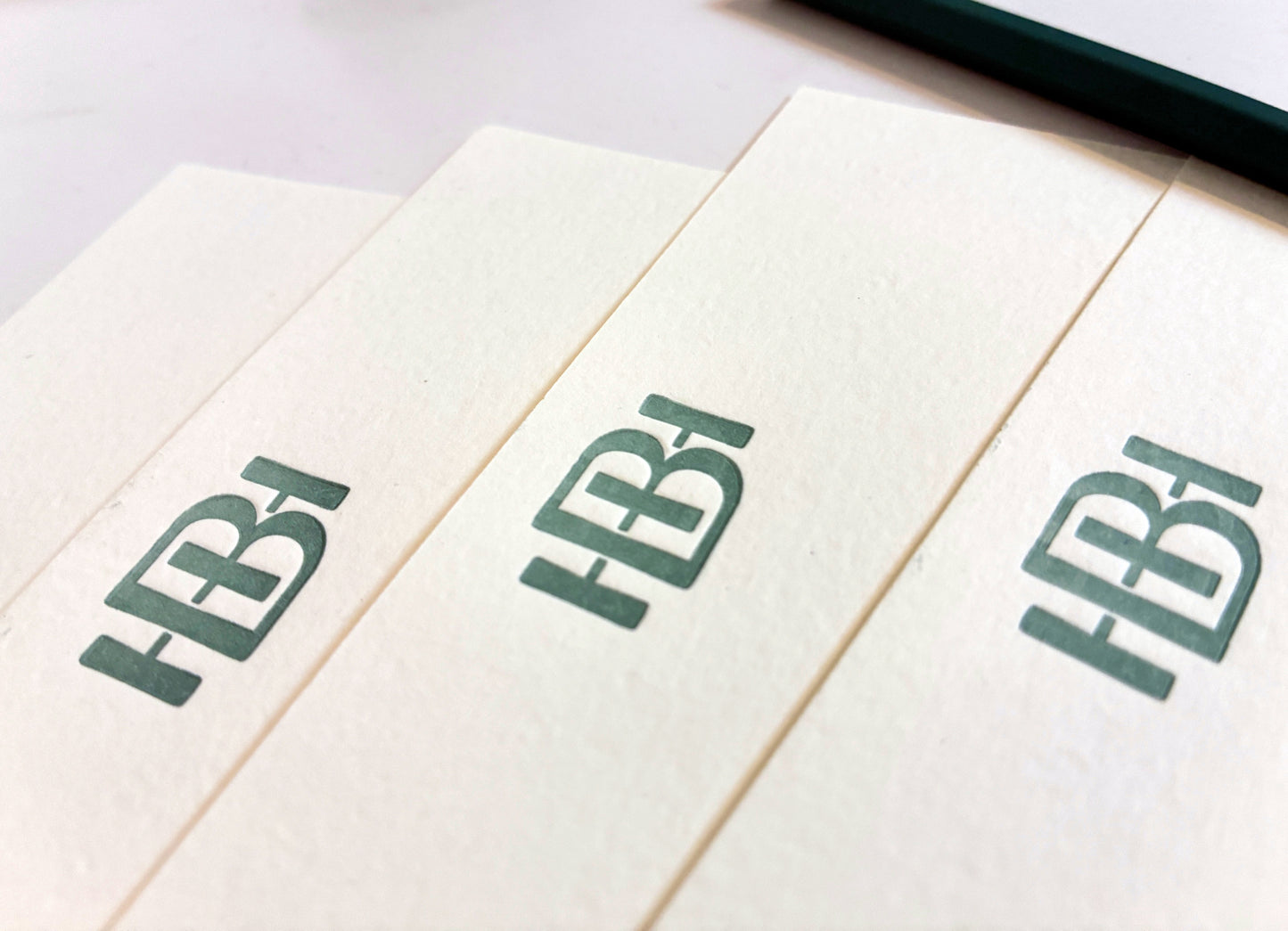 Customized Logo or Text Letterpress Flat Notecards