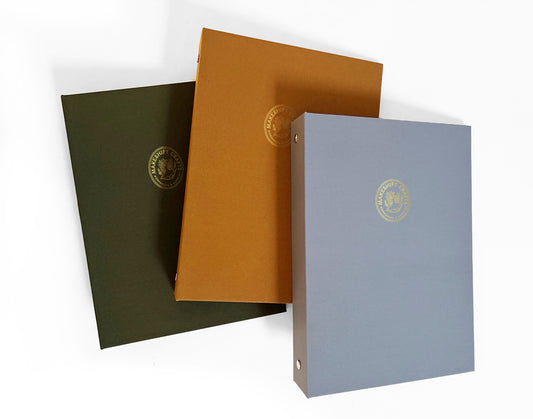 Custom Logo Foil Embossed Linen Bound Hardcover A5 Binder