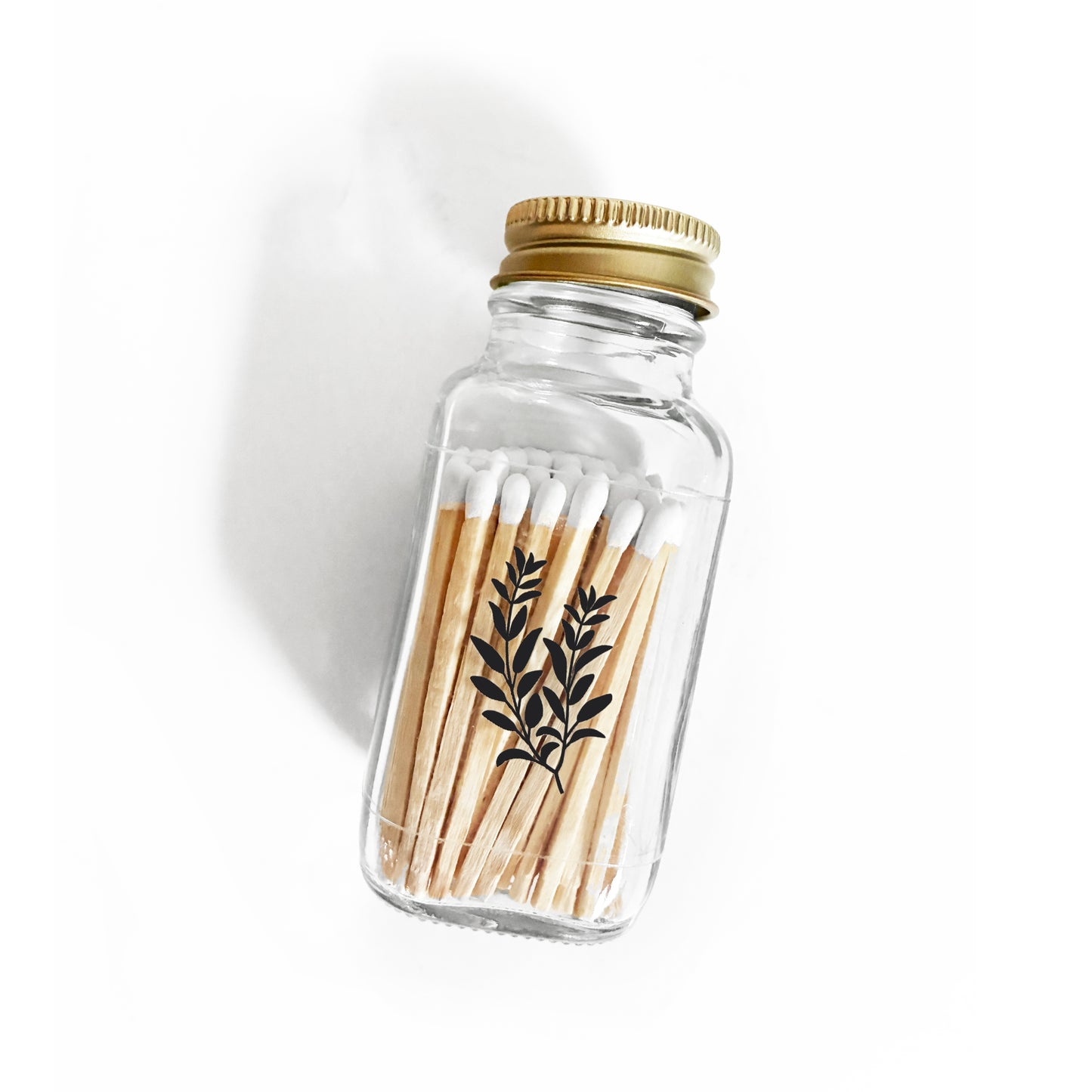 Sage 2" White Match Jar | Botanical Match Holder