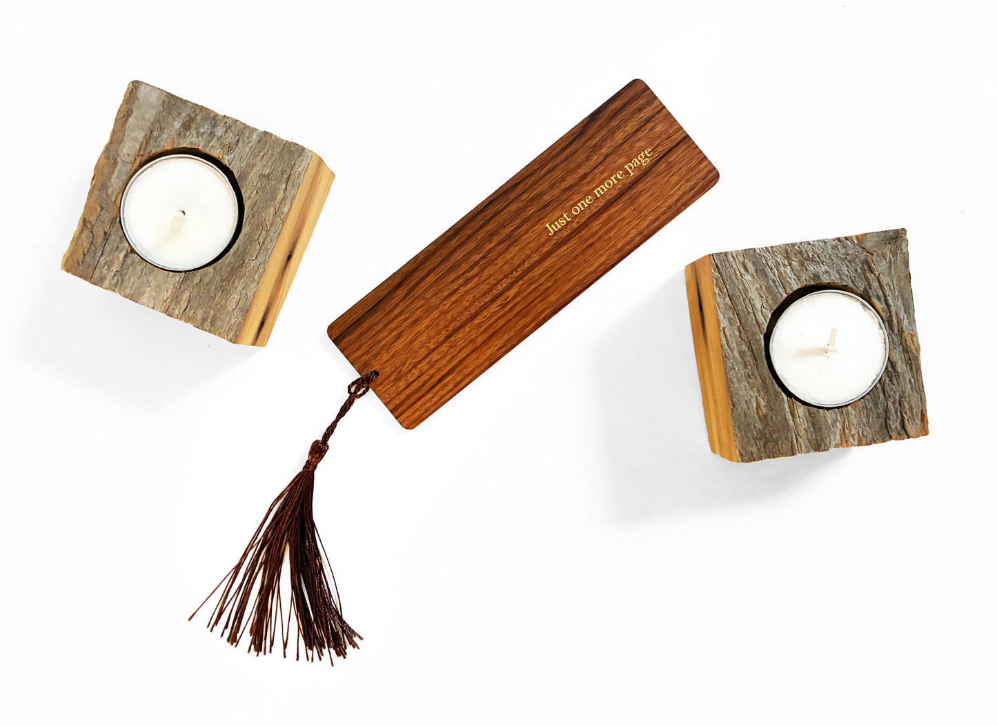 Custom Logo or Text Foil Embossed Walnut Wood Bookmark