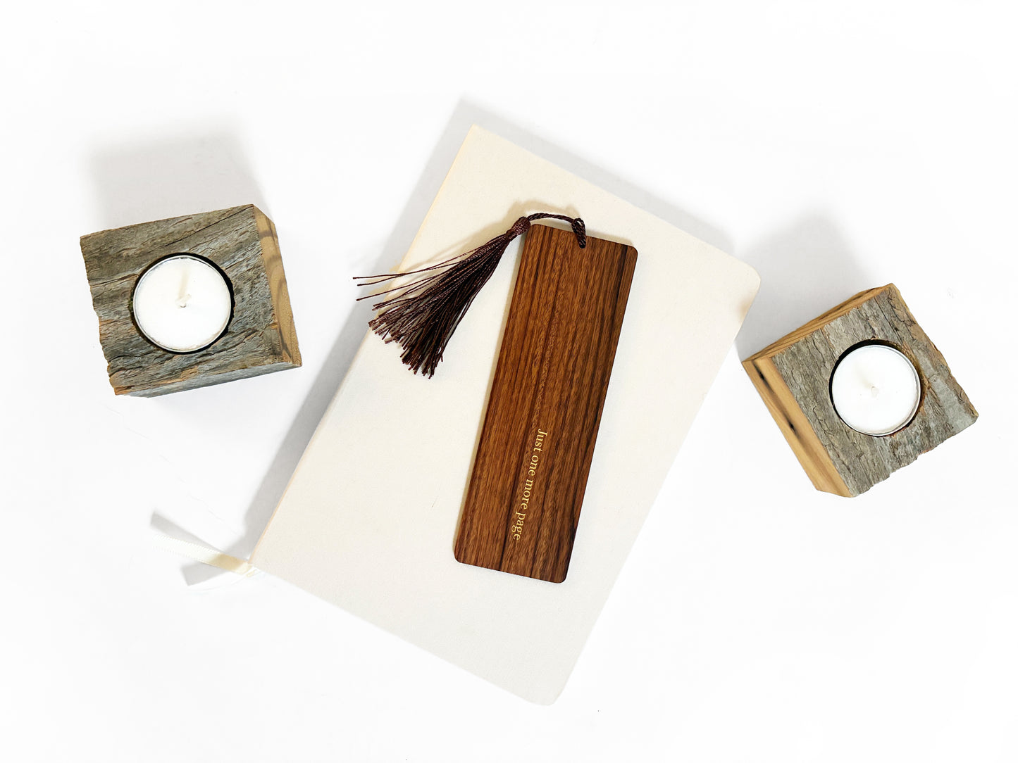 Custom Logo or Text Foil Embossed Walnut Wood Bookmark