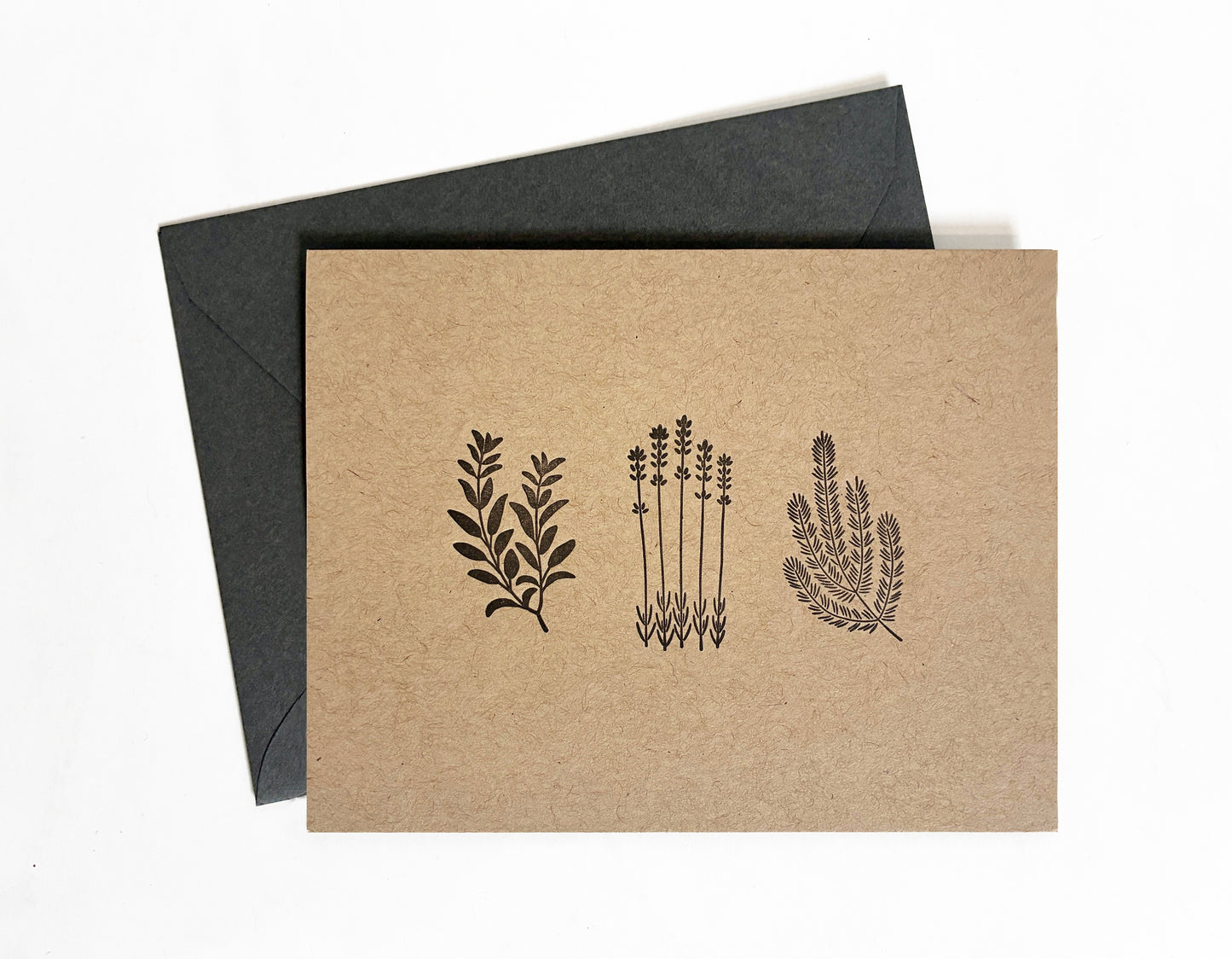 Kitchen Herbs Letterpress Greeting Card | Culinary Card