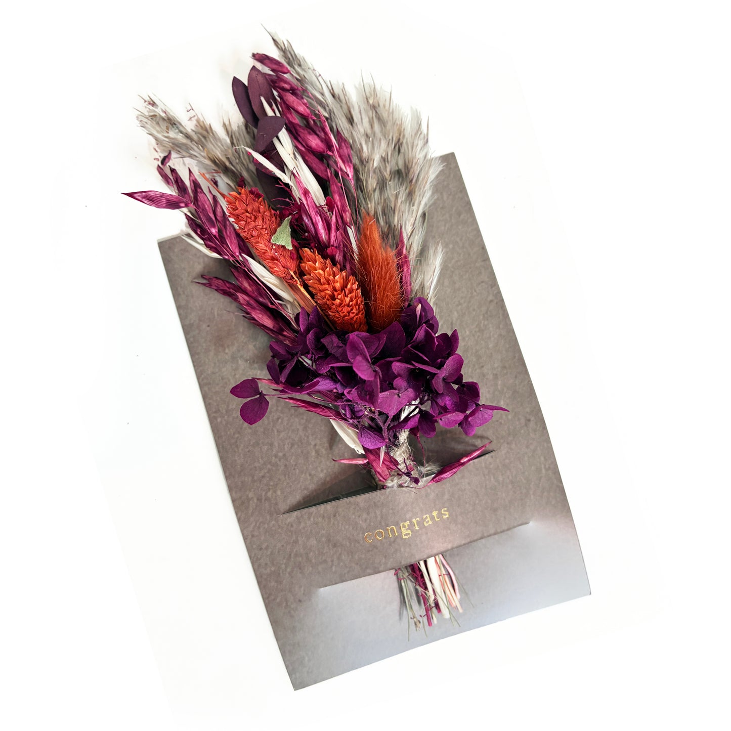 Congrats Mini Bouquet Card | Dried Flowers Greeting Card
