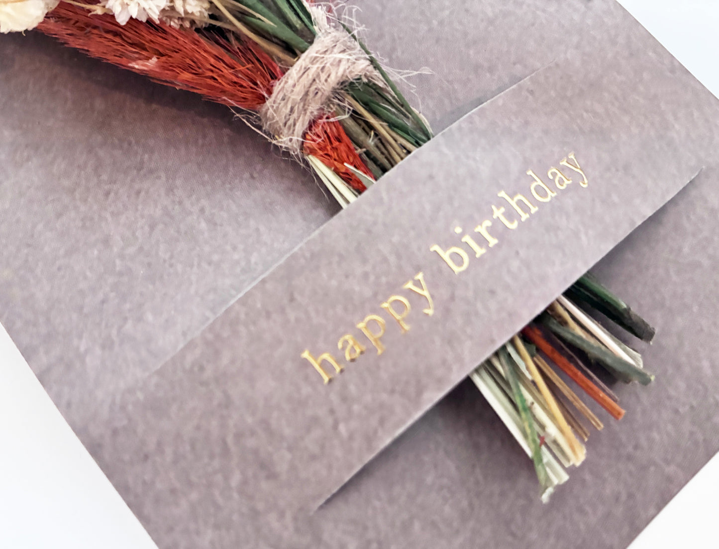 Custom Mini Bouquet Card | Branded Dried Floral Greeting