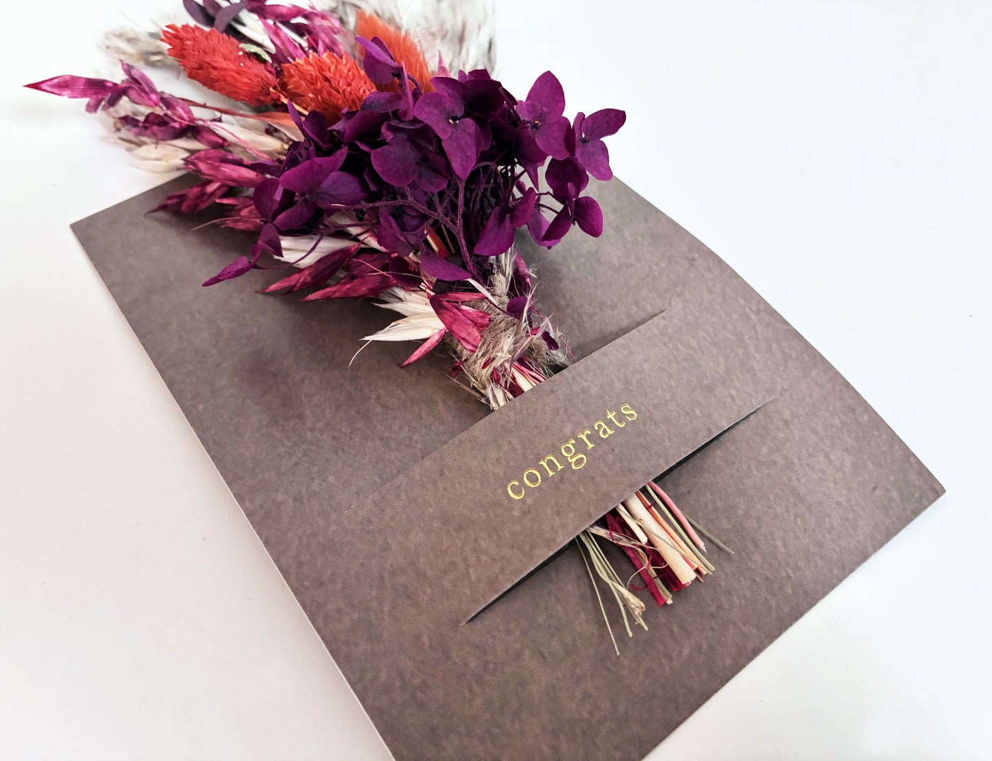 Congrats Mini Bouquet Card | Dried Flowers Greeting Card
