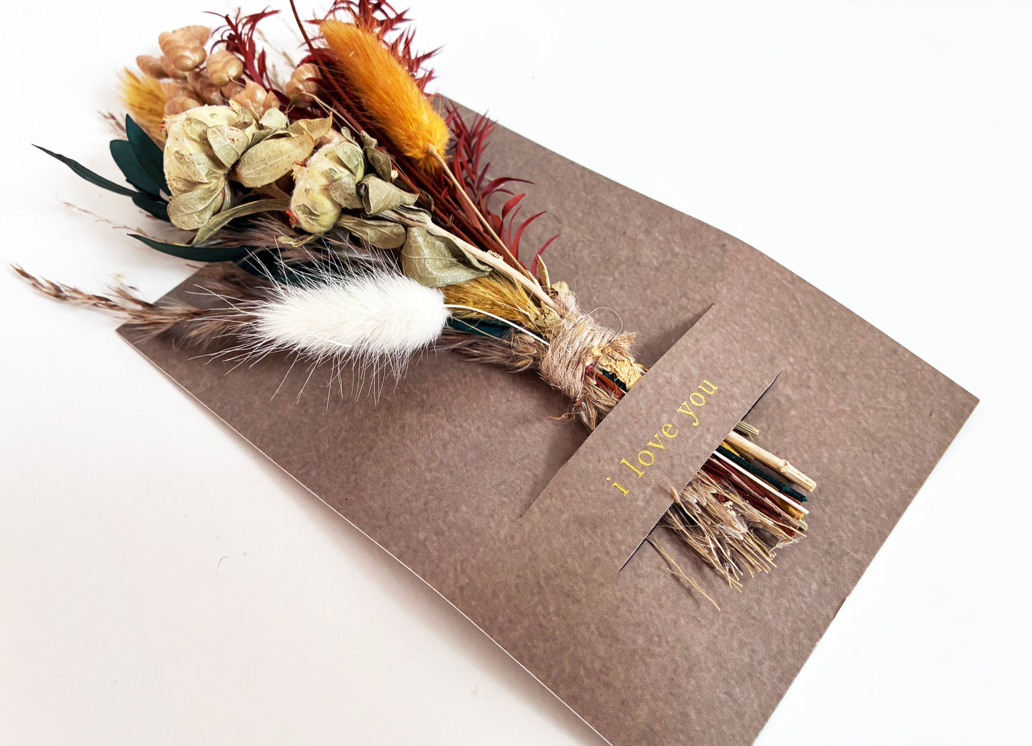 Custom Mini Bouquet Card | Branded Dried Floral Greeting