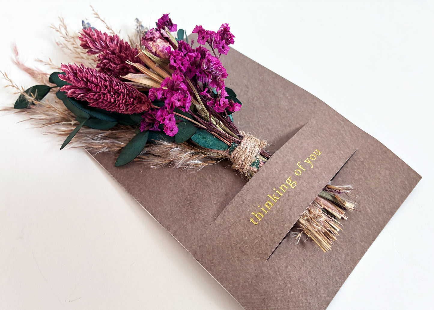 Custom Mini Bouquet Card | Branded Dried Floral Greeting