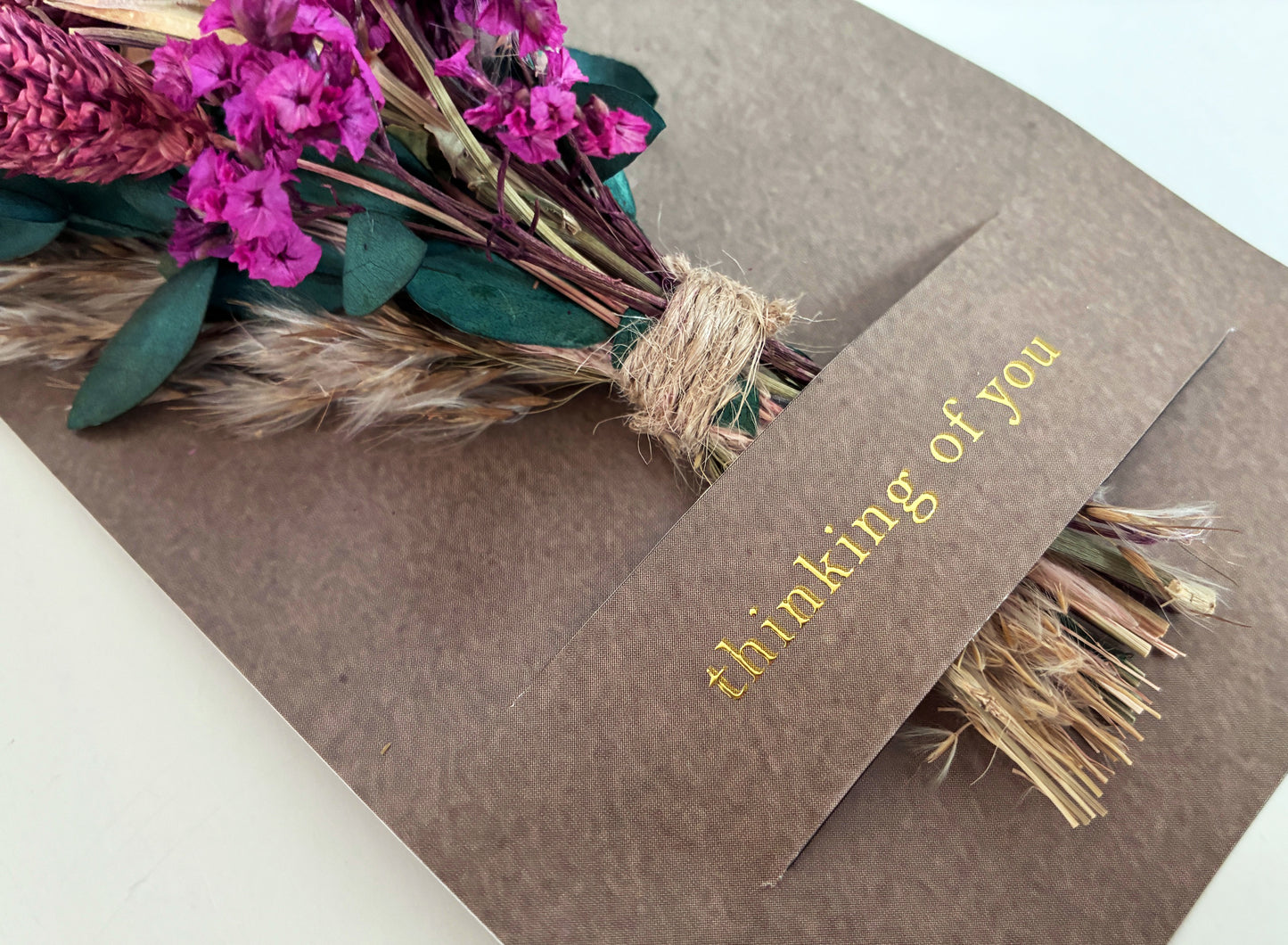 Custom Mini Bouquet Card | Branded Dried Floral Greeting