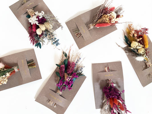 Custom Mini Bouquet Card | Branded Dried Floral Greeting