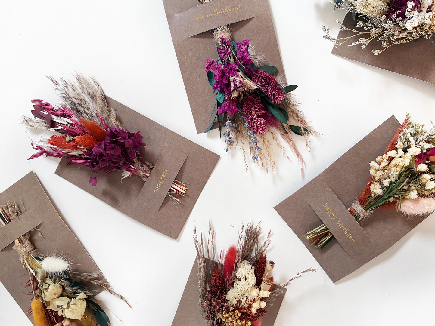 Congrats Mini Bouquet Card | Dried Flowers Greeting Card