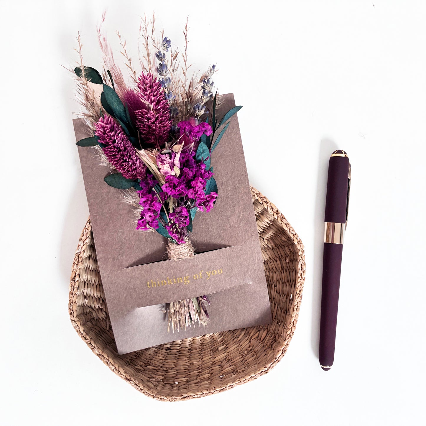 Congrats Mini Bouquet Card | Dried Flowers Greeting Card