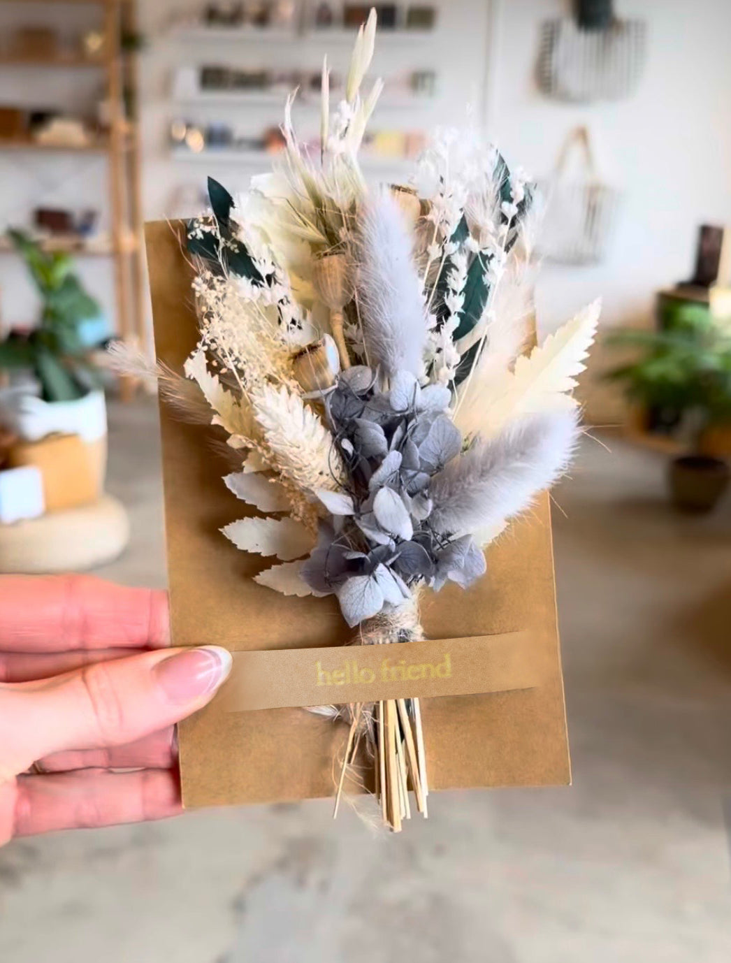 Congrats Mini Bouquet Card | Dried Flowers Greeting Card
