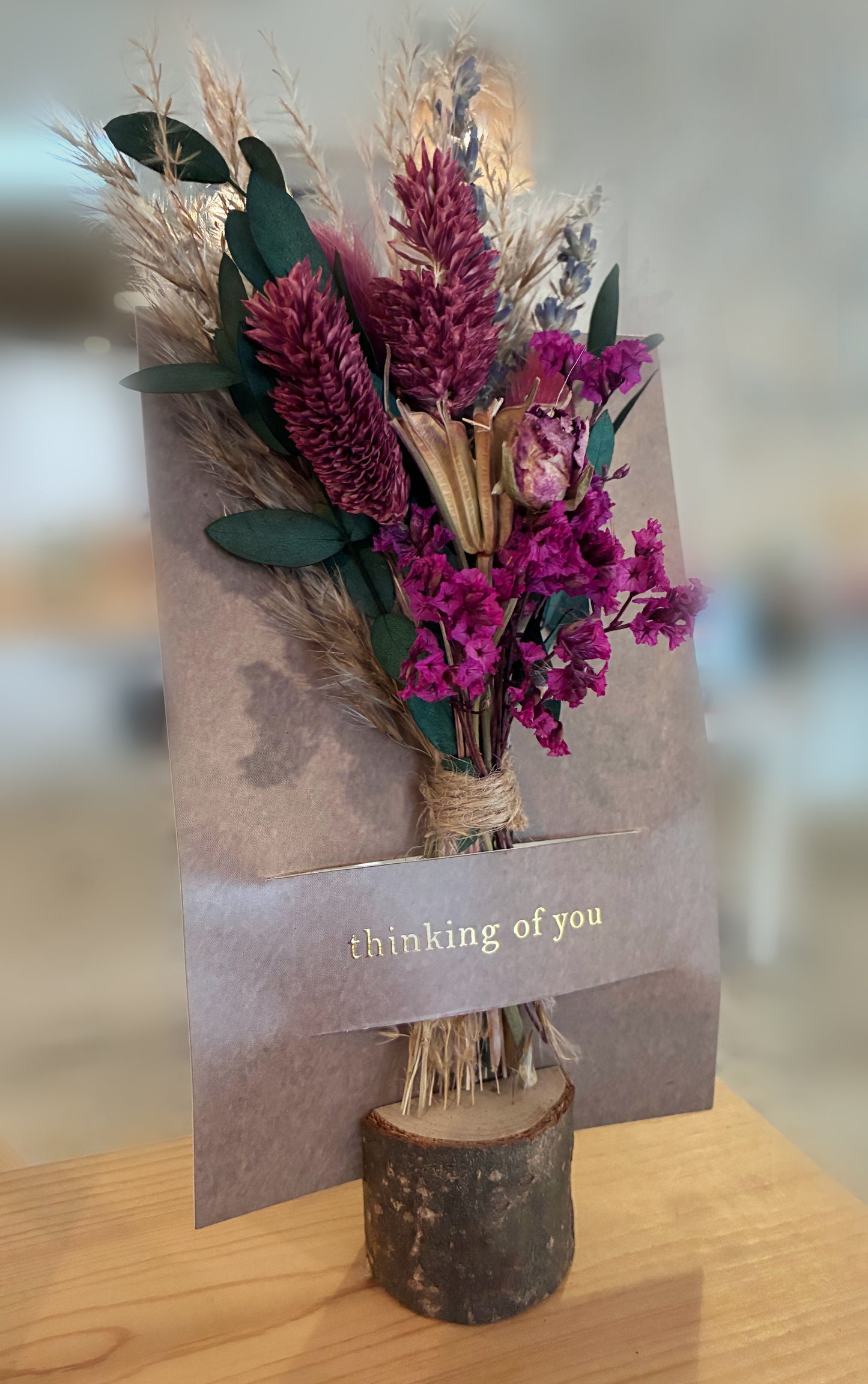 Congrats Mini Bouquet Card | Dried Flowers Greeting Card