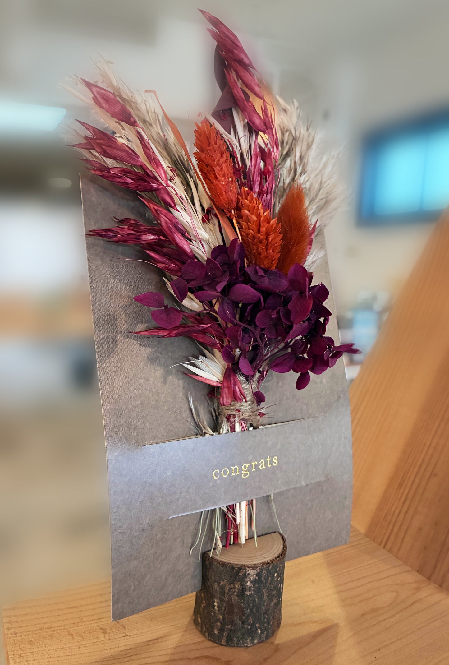 Congrats Mini Bouquet Card | Dried Flowers Greeting Card