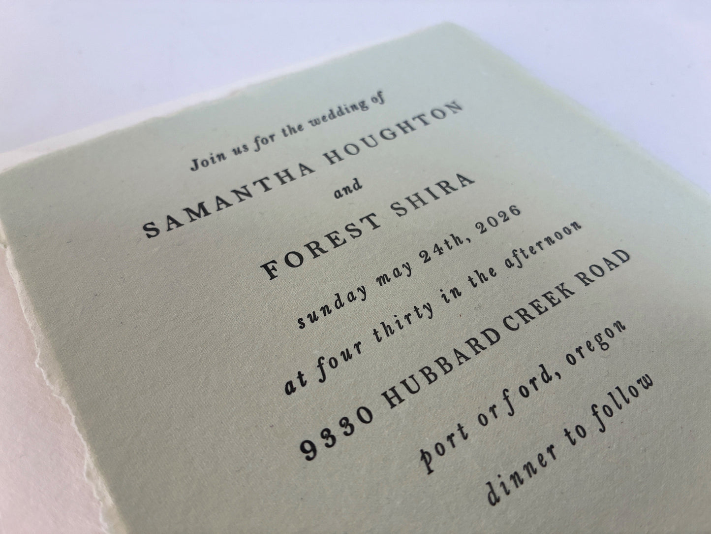 Letterpress Wedding Invitations | The Classic