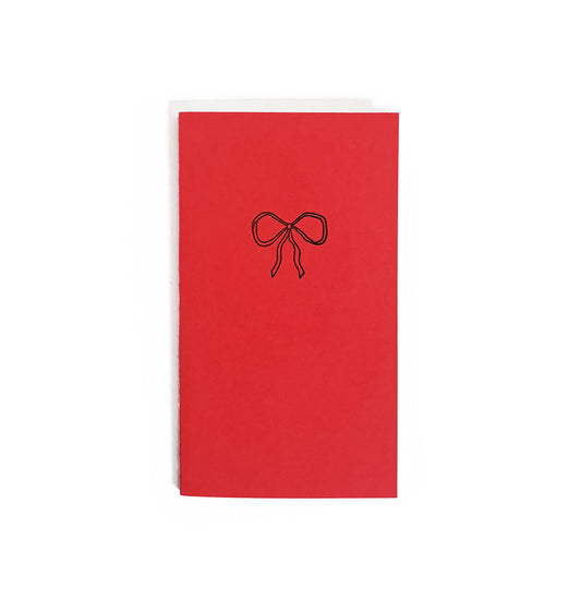 Vintage Bow Mini Saddle Stitch Notebook | Letterpress Book