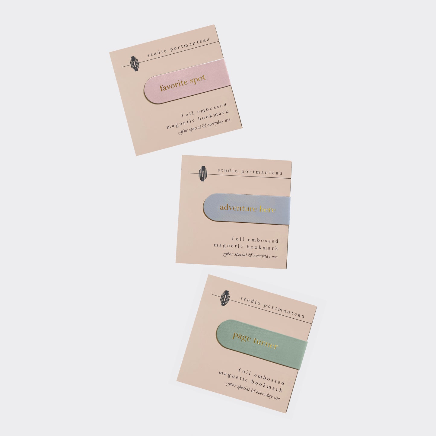 Custom Logo Foil Embossed Magnetic Bookmarks