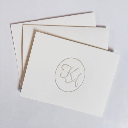 Custom Logo Letterpress Folding Card Stationery Set