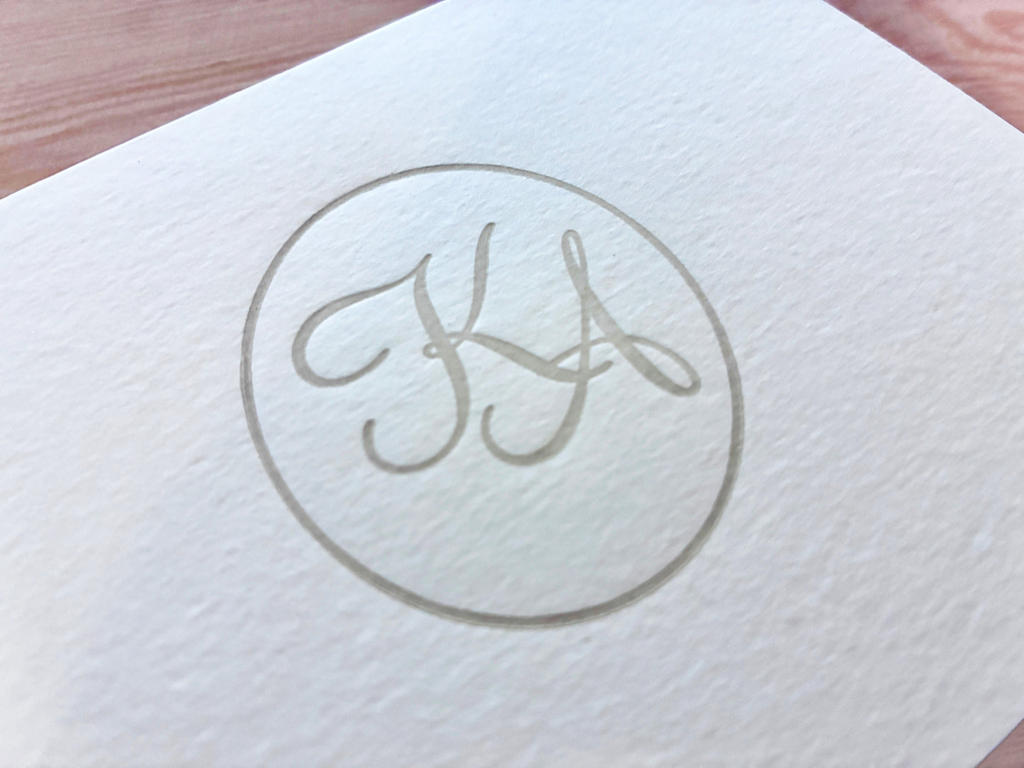 Custom Logo Letterpress Folding Card Stationery Set